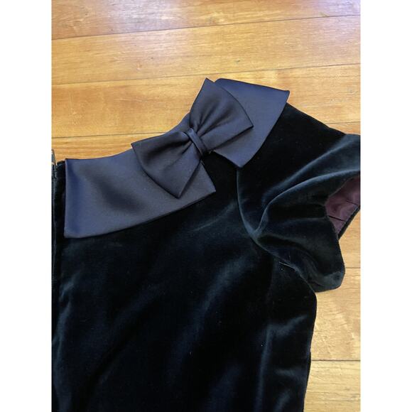 Vintage Sylvia Whyte Navy Velvet Dress - Picture 6 of 7